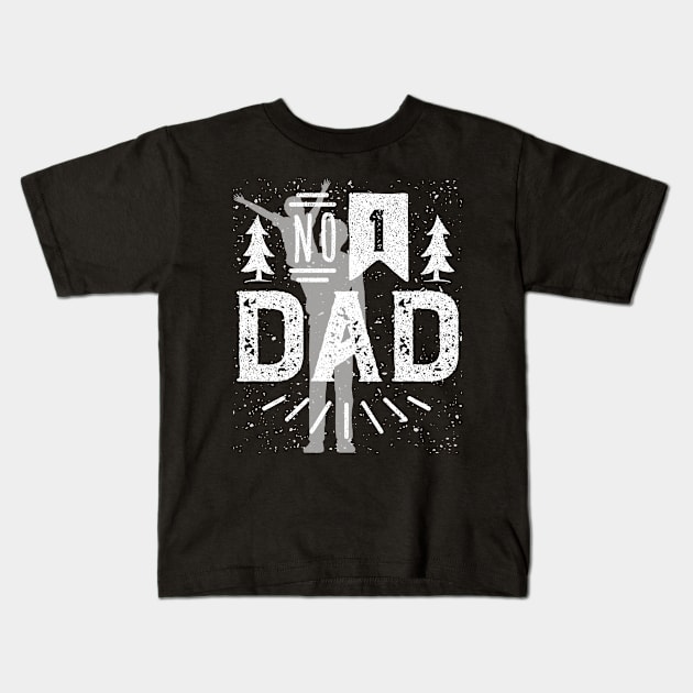 Dad number one Kids T-Shirt by BrookProject